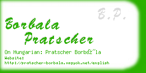 borbala pratscher business card
